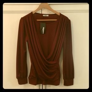 Women's burgundy blouse size s